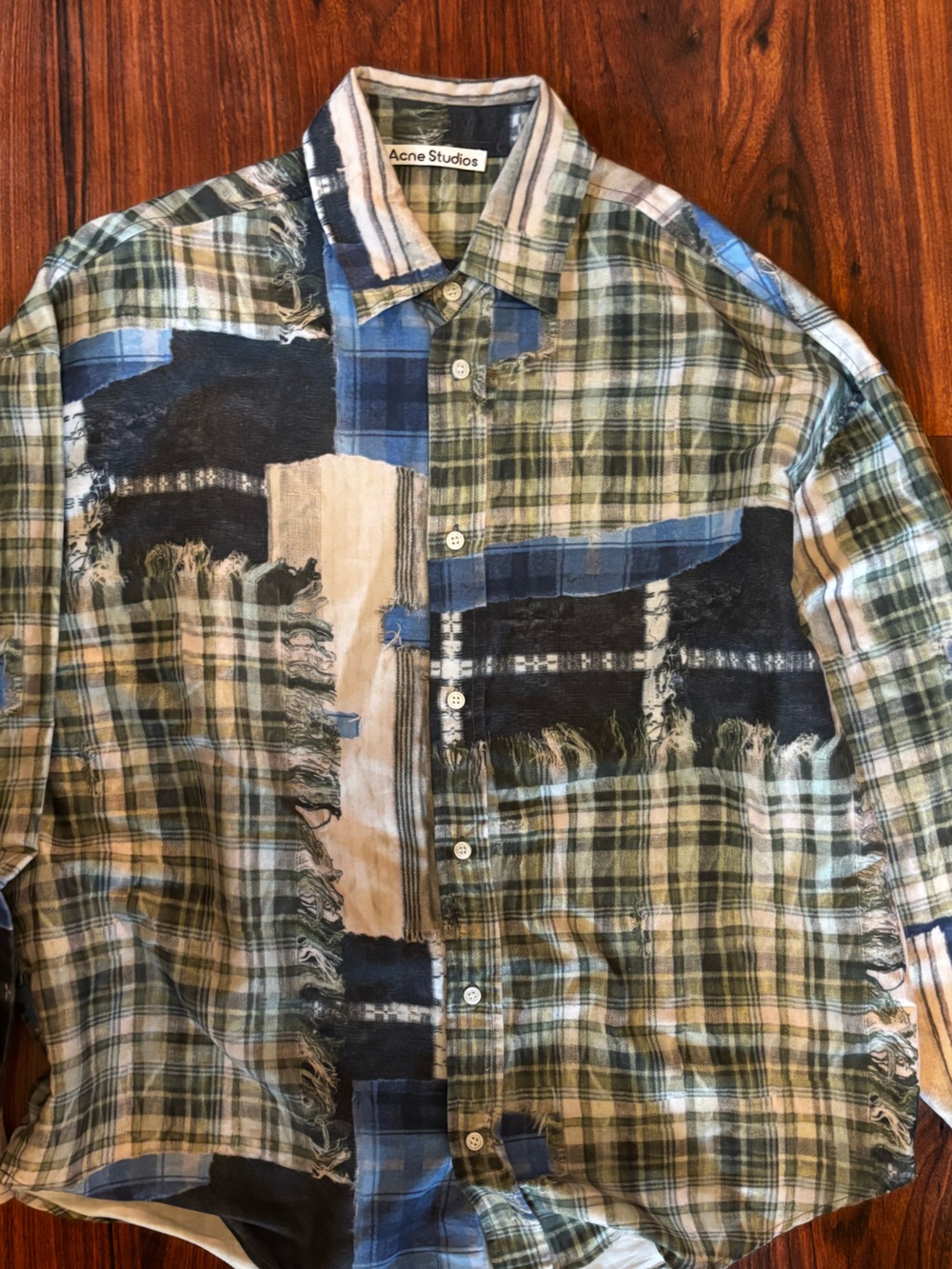 Acne Studios Women's Multicolor Plaid Button Down Shirt
